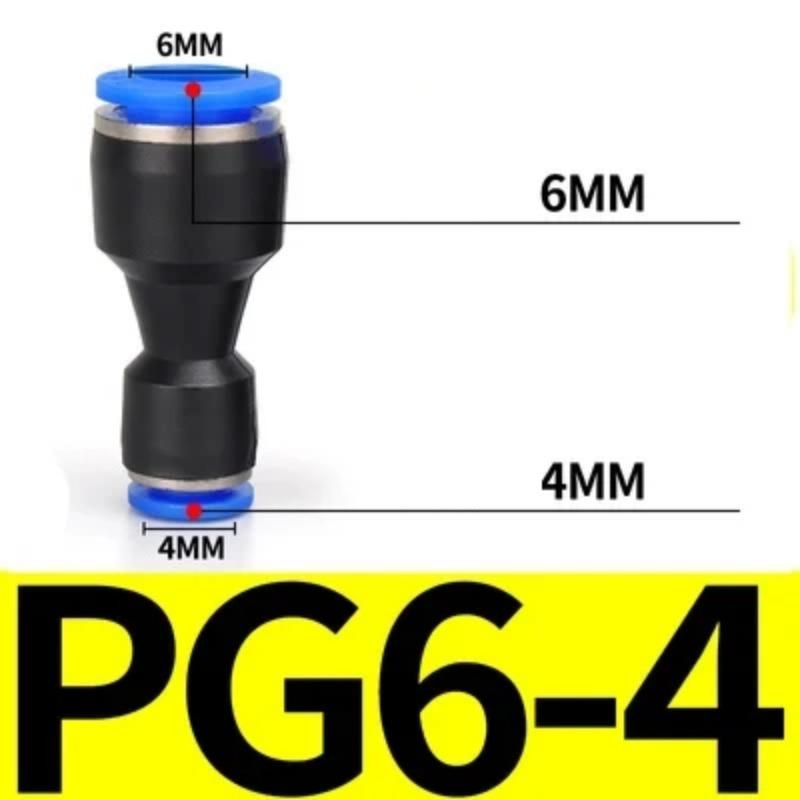 1PC PU PG пневматический быстроразъемный пластиковый шланг воздушная труба 4 6 8 мм 10 мм 12 мм 14 мм 16 мм прямое редукционное газовое быстроразъемное соединение