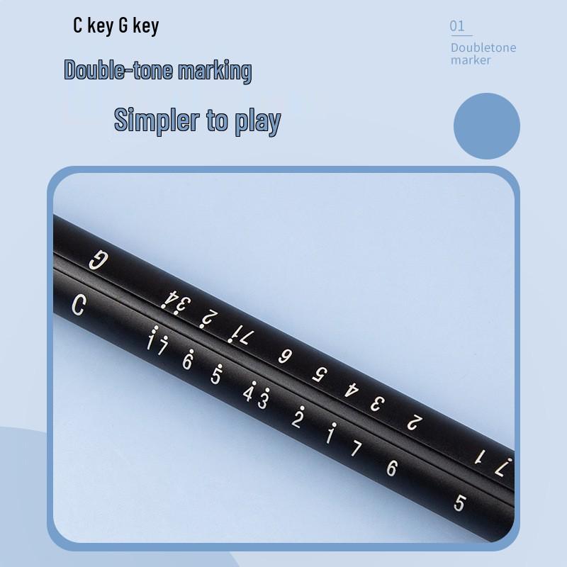 NYMAN Double Tone Sliding Flute Whistle - Air-Blown Slide Flute