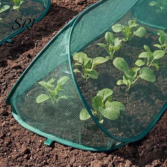 Garden Row Cover Pop Up Plant Mesh Seedlings Protector with Ground Stakes Raised Bed for Vegetables Fruits Herbs from Insects Birds