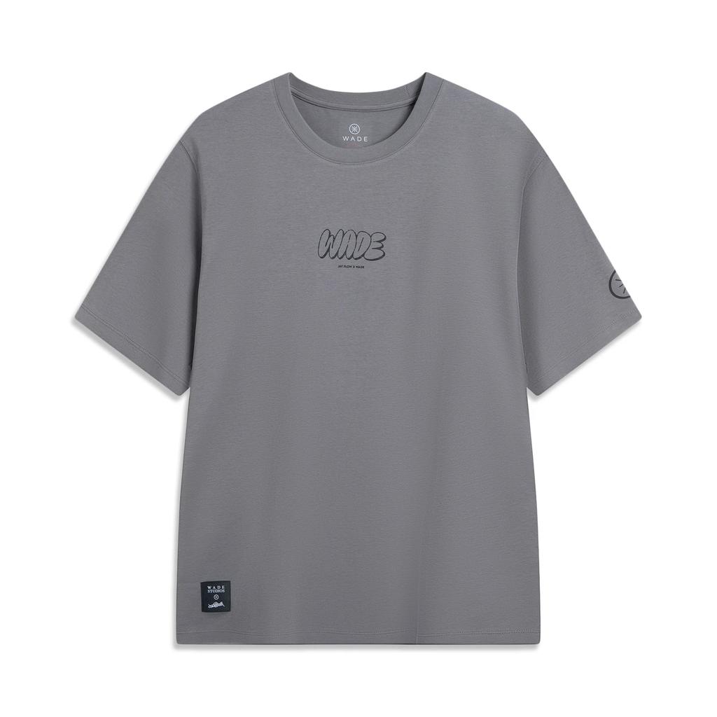 Li Ning X Jay Flow Collaboration Letter Round Neck Pullover Printed Comfortable Versatile Loose Casual Simple Sports Short Sleeve T-Shirt AHSVA09-2