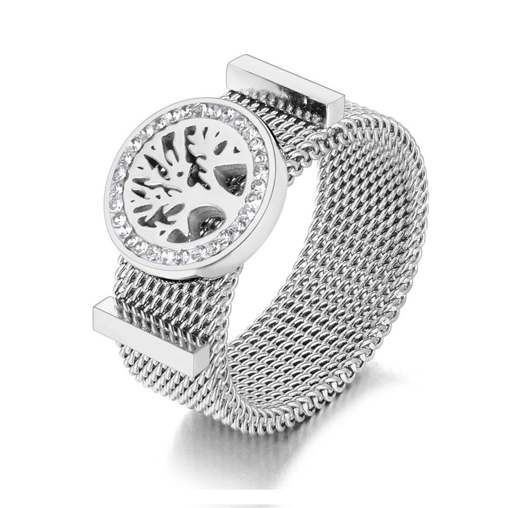 Original Design Roman Numerals Network Chain Rings Titanium Stainless Steel Black Acrylic Wedding Rings For Women