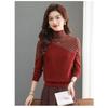 Cardigan Women's Turtleneck Sweater Autumn and Winter New Fashion Jacquard Loose Knitted Bottoming Shirt Top