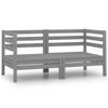 Day and Night - Day and Night Garden Corner Sofas 2 Pcs Solid Gray Pine Wood