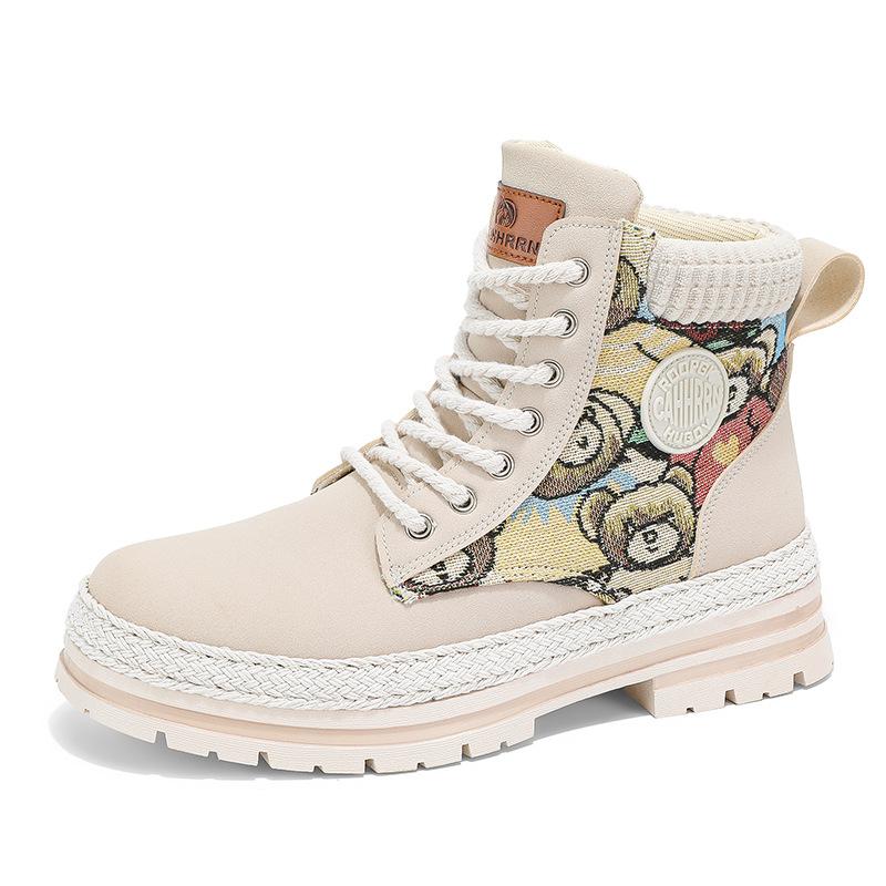 2025 Популярные модные ботинки Martin большого размера для мужчин, британские мужские ботинки, флисовые теплые высокие повседневные кожаные ботинки для мужчин