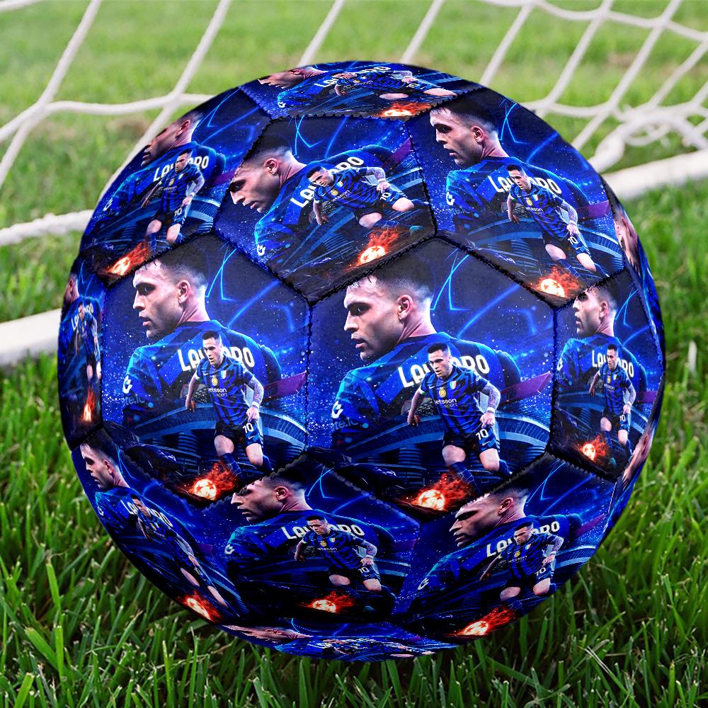 Inter Milan Star Lautaro Size 5 Soccer Balls, Anti-Slip, Protective Football, Outdoor Sport, a Unique Gift Suitable for him/her, Birthdays