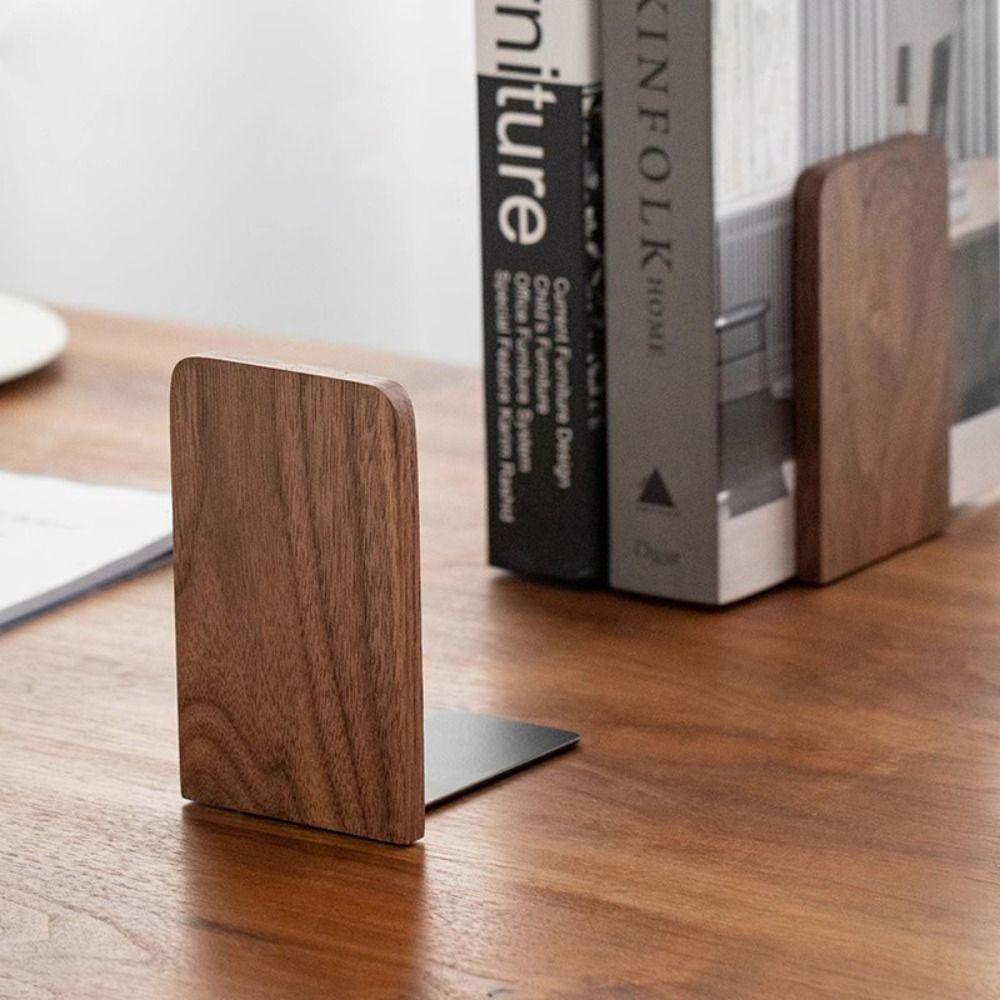 Настольный органайзер Настольная книжная полка Бук Орех Подставка для книг Деревянные книжные упоры Журнал