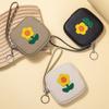 Multifunctional Mini Lipstick Bag with Keychain Earphone Storage Bag Small Flower Wallet  For Mom