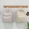 Embroidery Floral Backpack Large Capacity Korean Style Students School Bag Travel Bag Handbag Floral Shoulder Bag Students
