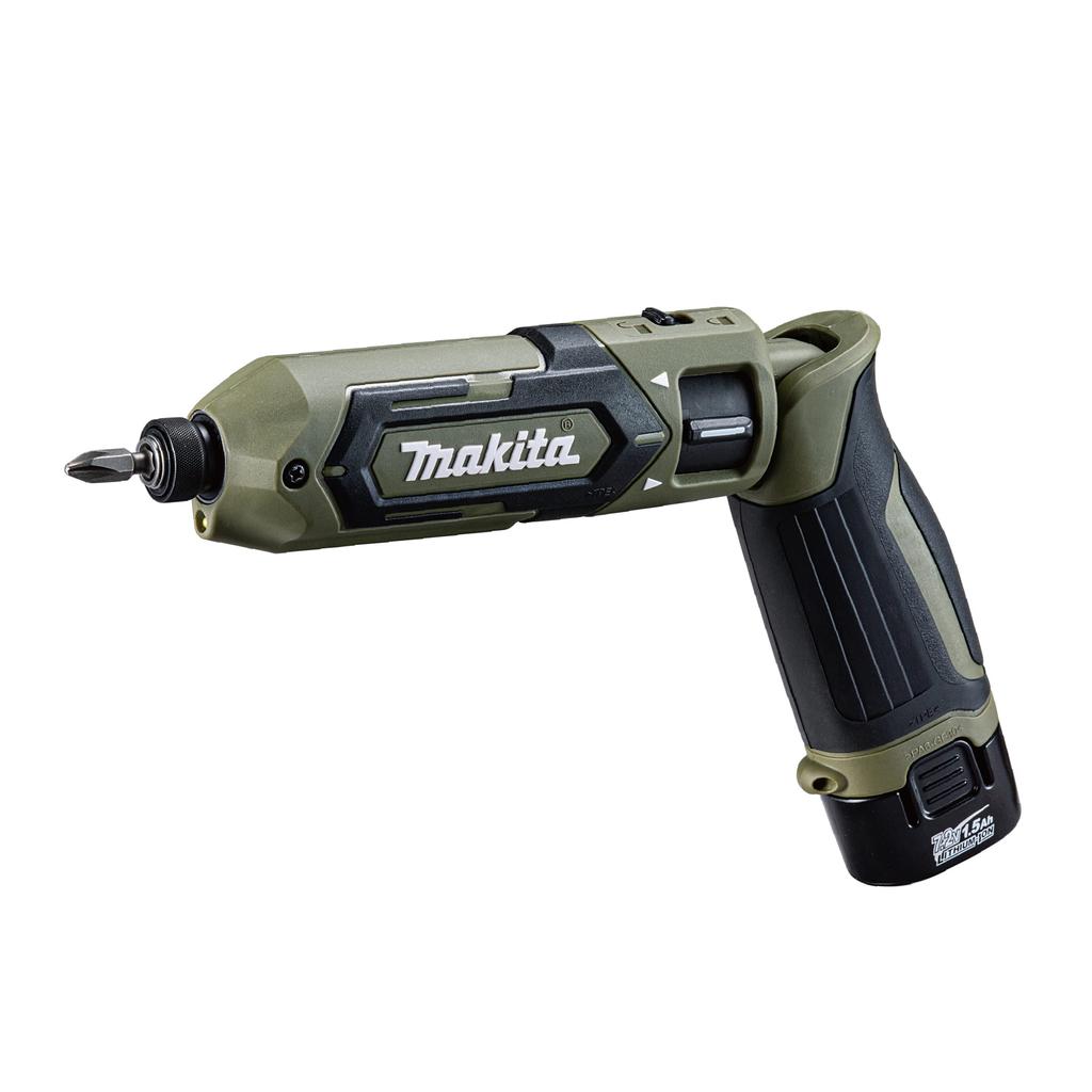 Makita Малый аккумуляторный ударный гайковерт с алюминиевым корпусом TD022DSHXO 7.2V1.5Ah, зарядное устройство,