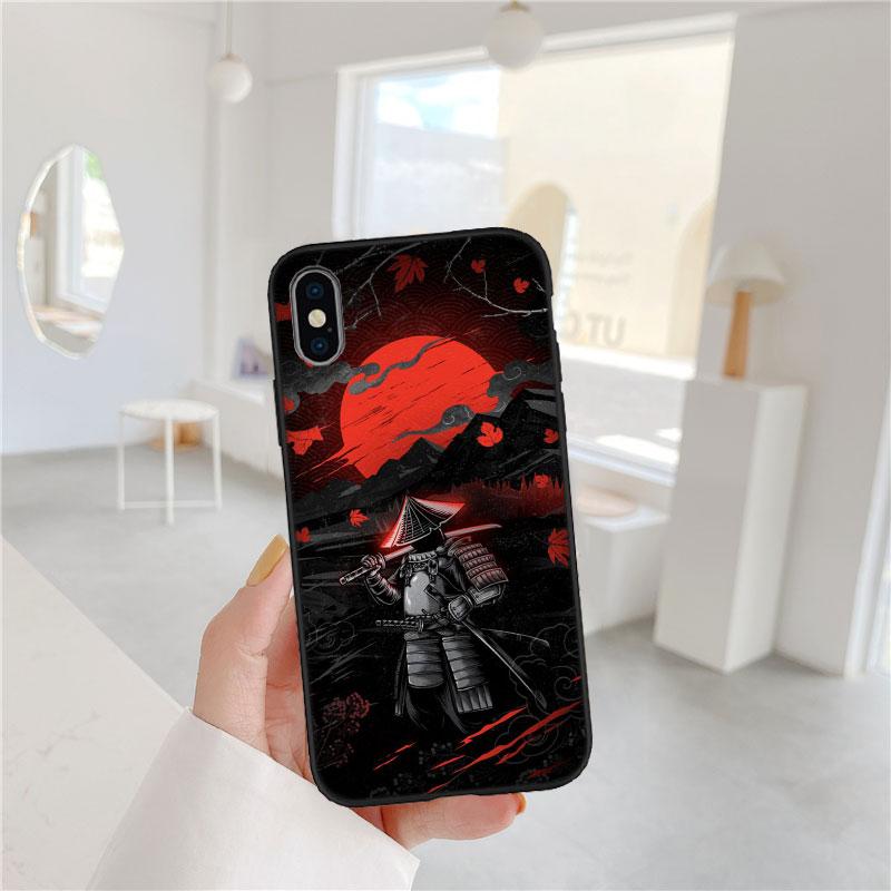LO55 Япония Маска Самурая Мягкий Чехол для Телефона для Samsung Galaxy S20 S21 S22 Ultra FE + Plus A21S A22 A24 A25 A26 A30 A30S A31