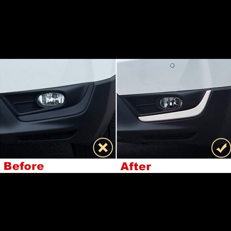 Для CR-V CRV 2017 2018 2019 2 шт./лот автомобильный Стайлинг хромированный серебристый передний противотуманный фонарь накладка