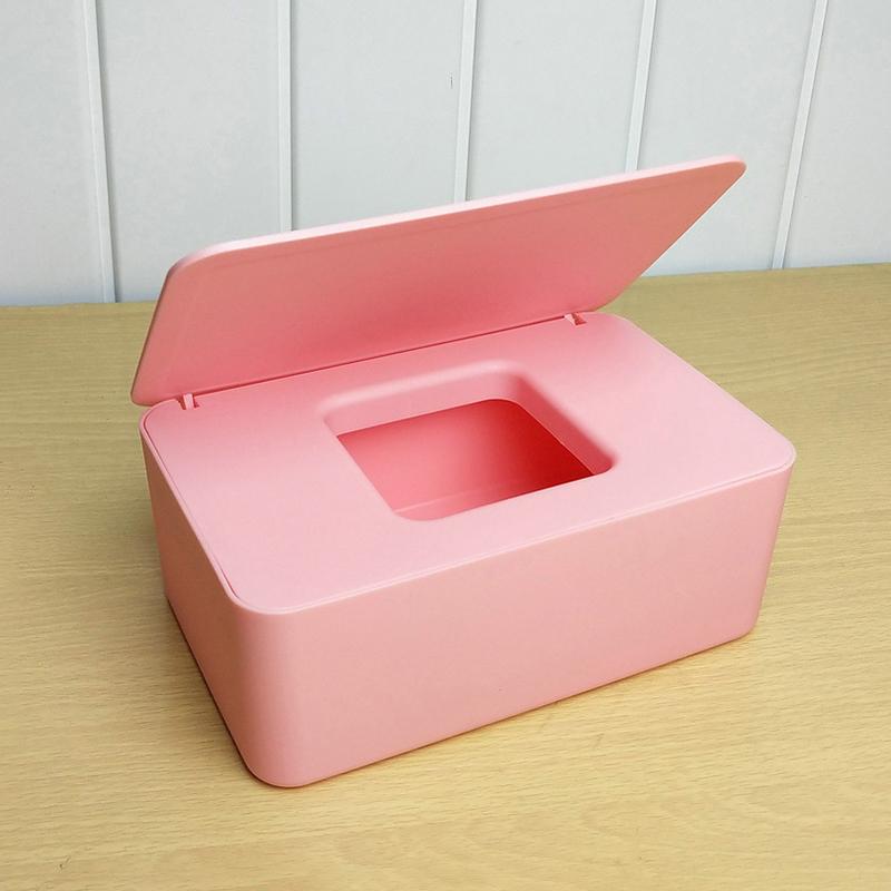 Dustproof Wet Wipes Storage Box With Lid Household Desktop Tissue Storage Box Portable Wet Wipes Dispenser