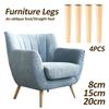 4pcs Solid Wood Round Legs,coffee Table Legs,sofa legs,table,TV Cabinet Stand, Stable Feet,chair Leg Caps,inclined/straight