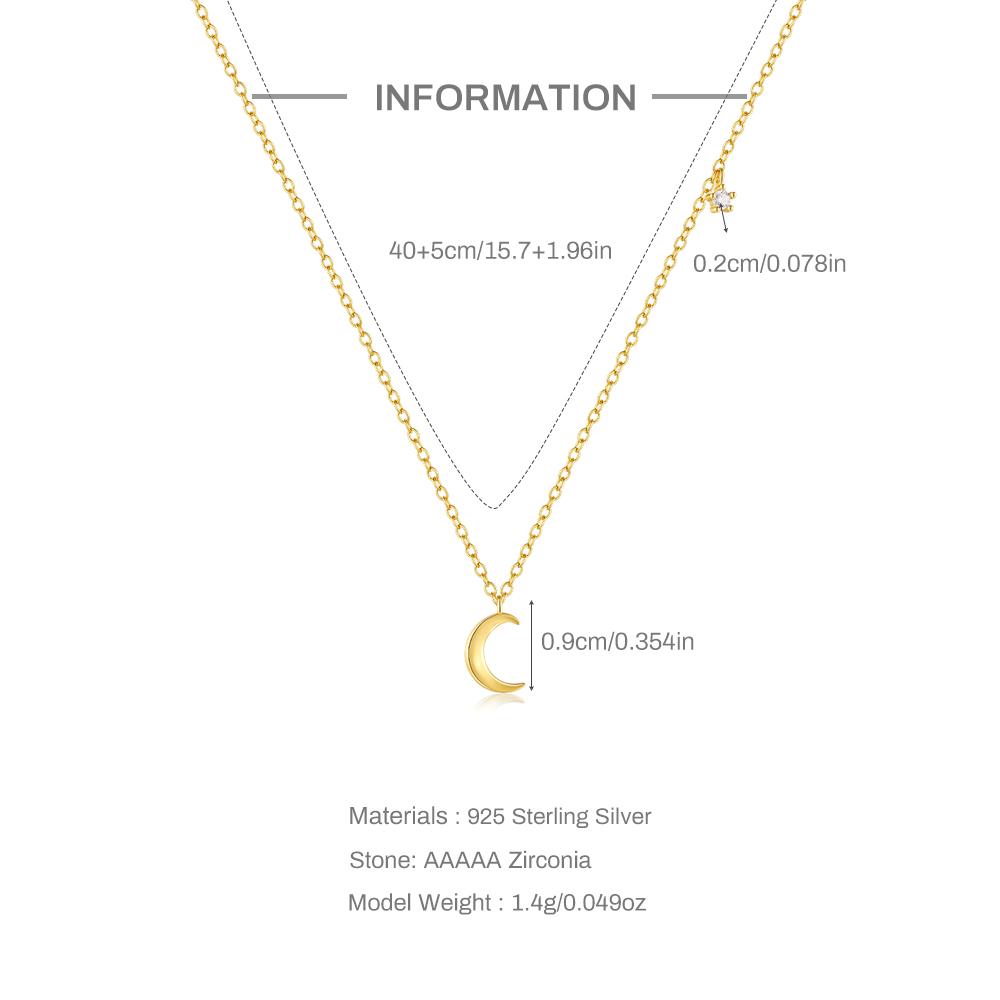 canner Стерлинговое серебро 925 пробы, 1 шт., модное ожерелье с луной для женщин, ювелирные украшения
