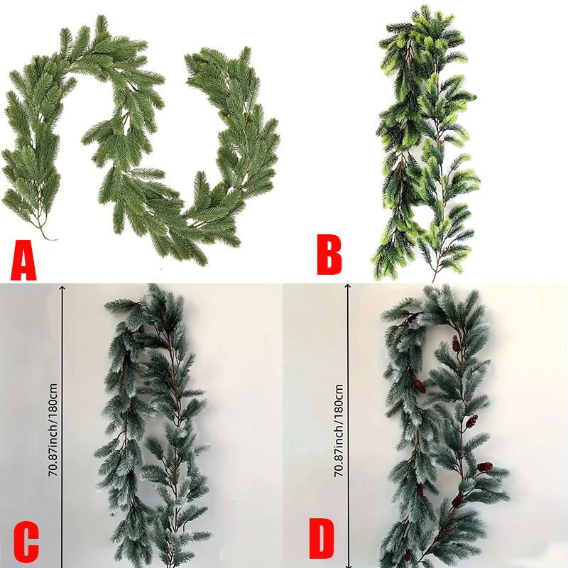 Рождественские гирлянды Гирлянда из норфолкской сосны Искусственная гирлянда 6 футов Зелень