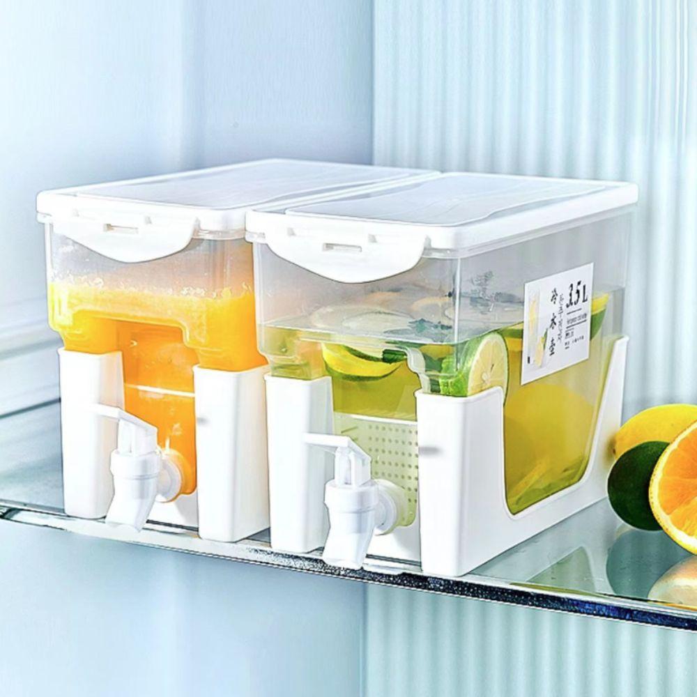 Large Capacity 3.5L Faucet Drink Dispenser Heat-resistant Fruit Tea Tank  Parties