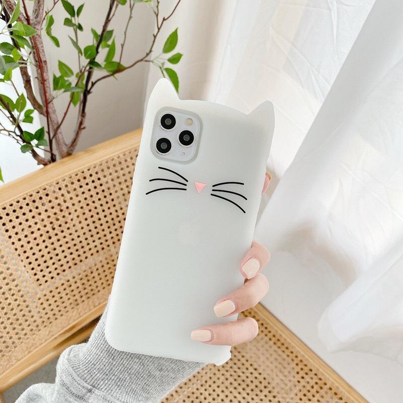 Силиконовый чехол для телефона с изображением усатого кота из мультфильма, защитный чехол для iPhone 6s 7 8 Plus XS 11/12/13/14/15/16 Pro Max