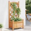 VidaXL Planter with Trellis Brown Solid Fir Wood 365482
