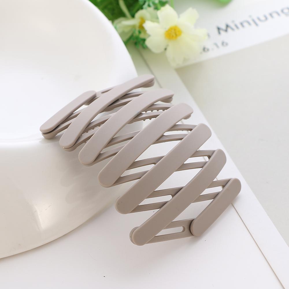 Простая новая телескопическая повязка на голову, новая портативная складная заколка, женская нескользящая заколка, модные аксессуары для волос