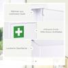 Medicine Cabinet, 3 Compartments, Lockable Door, Sturdy Steel Housing, White, 30 x 14 x 46 cm
