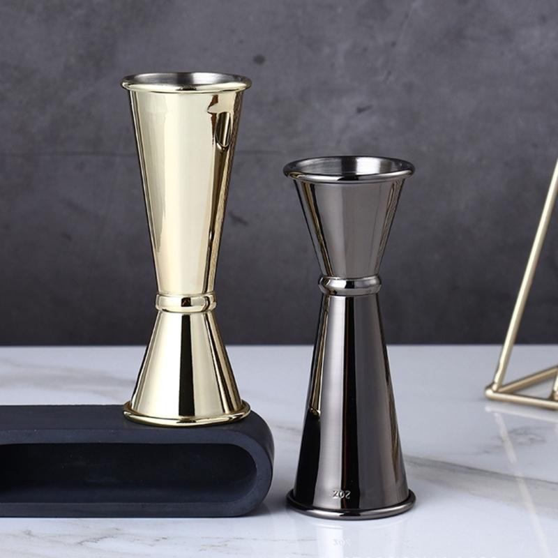 Коктейль-бар Нержавеющая сталь Японский дизайн Двухголовый мерный стаканчик для алкоголя для домашнего бара Вечеринки Аксессуары для бара Клуб