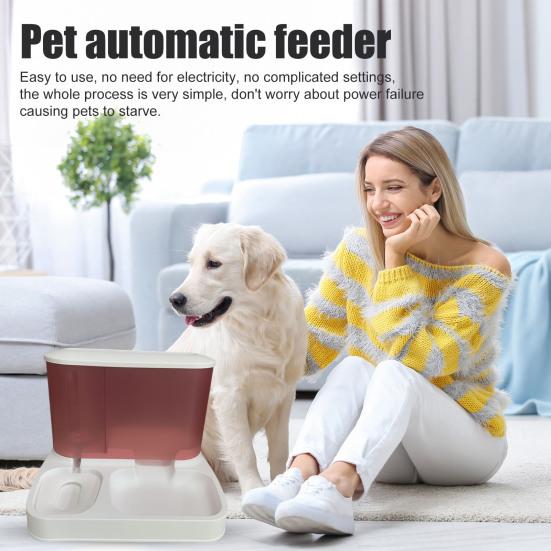 Кормушка для кошек и диспенсер для воды, комплект без электричества, автоматическая кормушка большой емкости для маленьких и средних собак, домашних животных, щенков и котят