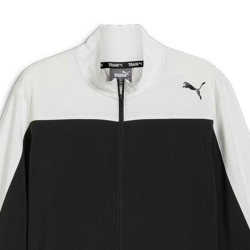 Puma Модный универсальный топ с логотипом, удобные мягкие брюки с цветными блоками, повседневный спортивный костюм, мужской костюм, черный 526371-05