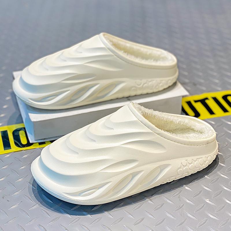 Fashion Winter Slippers For Men New Fashion Non-Slip Durable Outsole Mans Shoe Breathable Comfortable Waterproof House Hairy Man Slipper