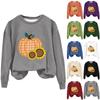 Women's Fashion Halloween Printed Long Sleeve Loose Round Neck Sweatshirt Top