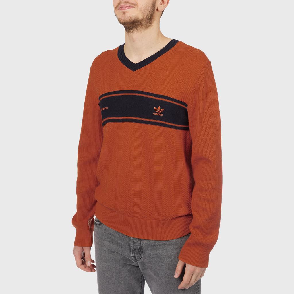 adidas Оранжевые мужские вязаные топы с длинными рукавами X Wales Bonner HG2152