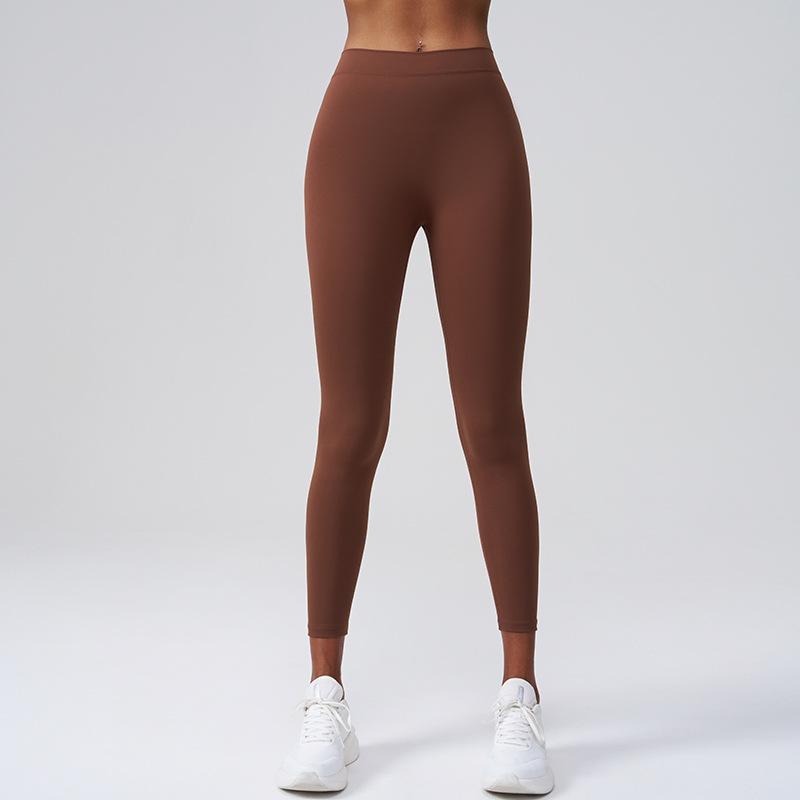 Хуатон Йога-брюки с эффектом подтяжки ягодиц - Без следов, Не скатываются, V-образный пояс для похудения, для бега и фитнеса