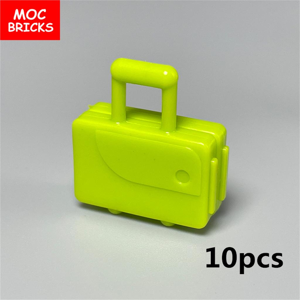 10 шт./лот MOC Блоки Чемодан с принадлежностями с длинной ручкой 37178 Дорожный чемодан Строительные блоки Аксессуары Детские игрушки Подарки
