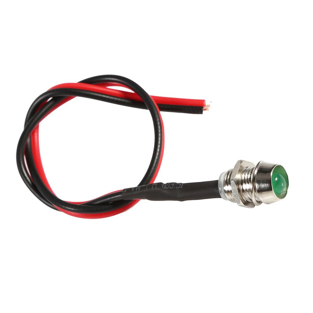 4 шт. 12 В 8 мм светодиодная панель Предупреждающий световой индикатор Автомобиль Фургон Зеленый