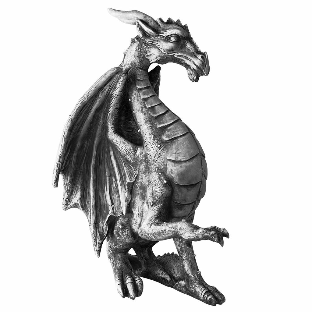WindWeather Large Indoor/Outdoor Medieval-Dragon Statue Courtyard Decoration