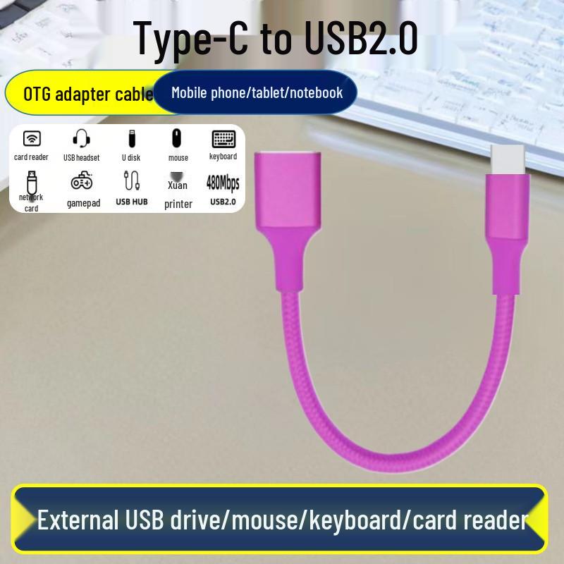 Высокоскоростной OTG-адаптер-кабель Type-C на USB 3.0 для подключения к мобильному телефону, мыши и бортовому компьютеру автомобиля