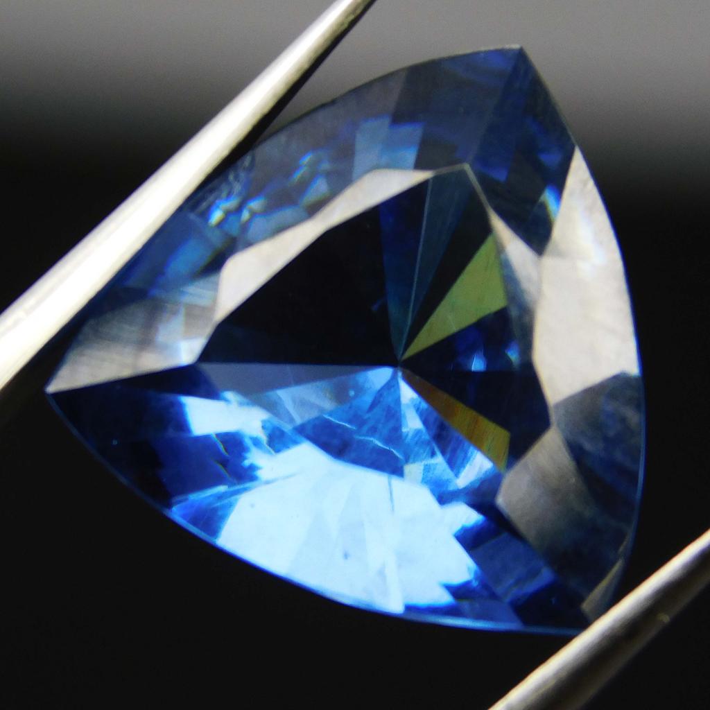Natural Blue Sapphire Loose Gemstone 10.55 ct Trillion Cut September Birthstone for Gem Collections