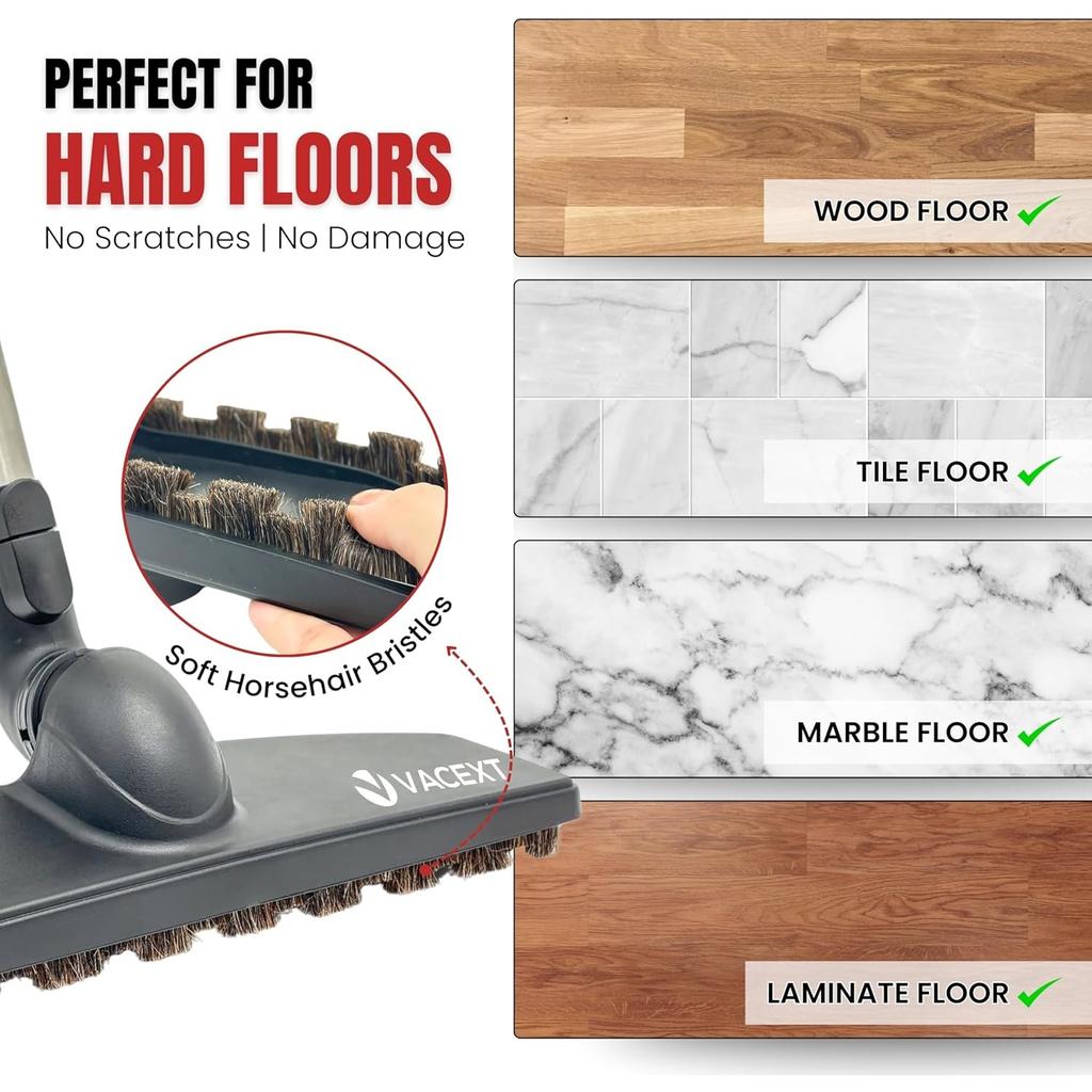 Для насадки Miele для паркета – 12-дюймовый Parquet Twister с мягкой щетиной из конского волоса, – Совместим с пылесосами Miele C1, C2, C3
