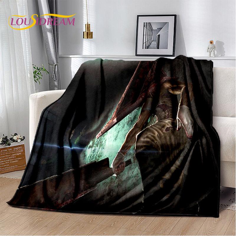 Мягкое плюшевое одеяло с фильмами ужасов Silent Hill, фланелевое одеяло для гостиной, спальни, кровати, дивана, чехол для пикника
