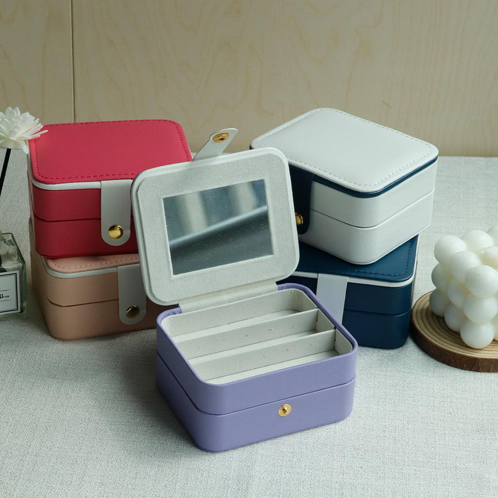 Portable Jewelry Casket Packaging Box Makeup Organizer For Exquisite Cosmetic Beauty Case Container Graduation Events Gift