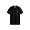 Solid Color Letter Print Short Sleeve Polo Shirt Men Tops Space-Black J323202-BEH