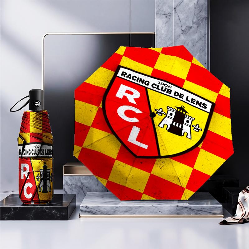 Flaming Heart RCL Crest Umbrella 8-Frame for Travel, Camping, Casual Lightweight Portable Umbrella, Essential for Every Family Holidays Gift