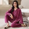 Женская пижама из немецкого бархата, теплая, с длинными рукавами, для осени и зимы, можно носить как домашнюю одежду, тонкий бархат, свободный крой, большой размер, высококачественный костюм