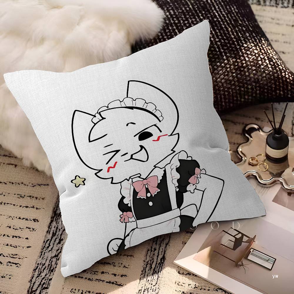 Boykisser Silly Cartoon Pillow Anime Pillow Sofa Bed Head Pillow Cover Cushion Cover 45X45 Cm Fashion