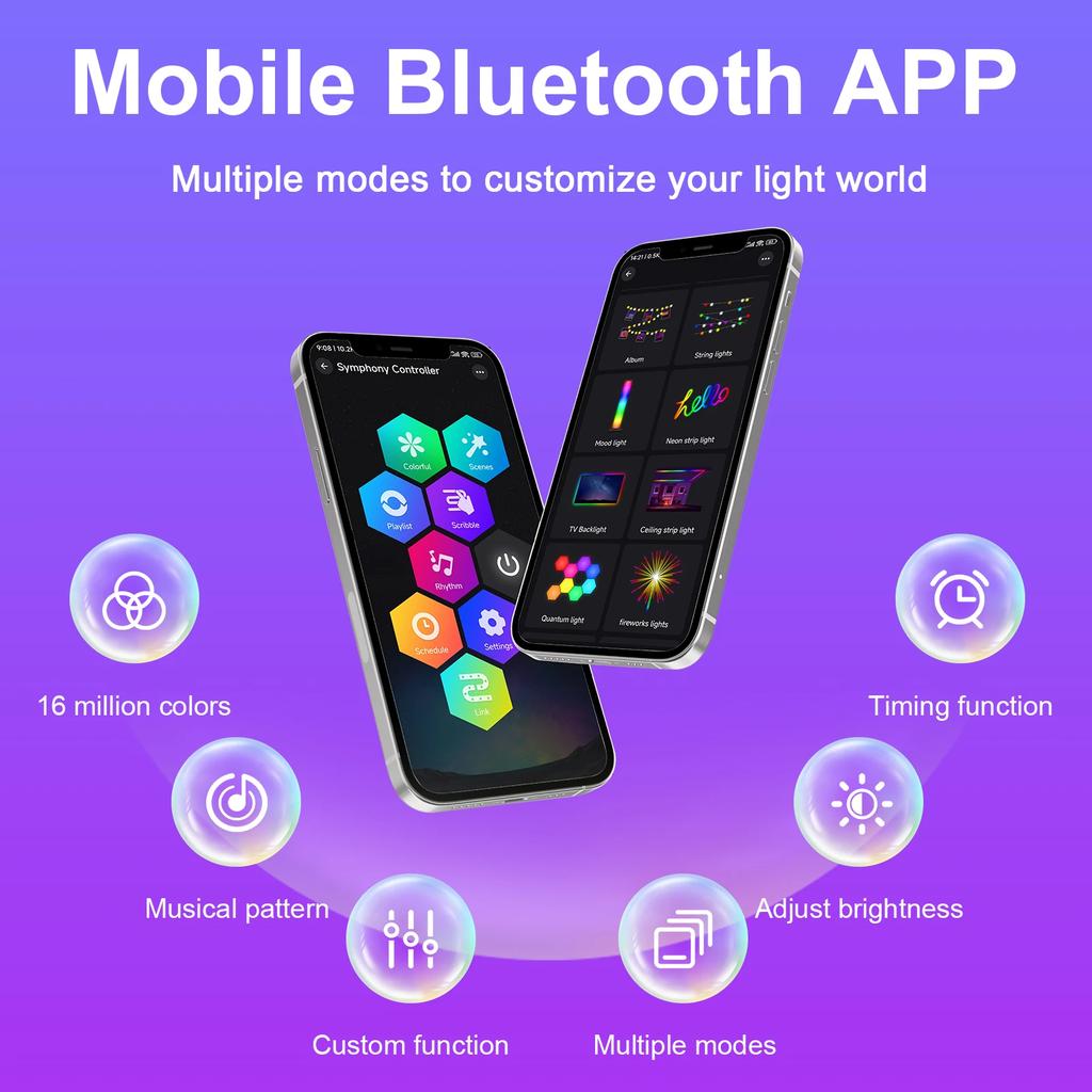 Регулируемый по яркости RGB угловой торшер Smart APP DIY Высота и цвет 142см 4 секции Светодиодный светильник настроения с лампой для чтения для домашнего декора