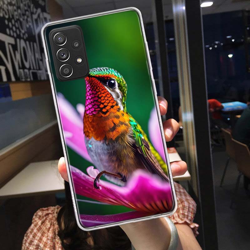 The Spirit of Hummingbirds Phone Case for Samsung A54 A57 A37 A17 A14 A15 A12 A24 A34 A55 A35 A25 A52S A07 A05S A04S A22 A32 A72