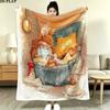 Brambly Hedge Print Flannel Blanket, High quality Comfortable for All Seasons, Home Decor, Warmth and Comfort, Perfect for Christmas Gifts