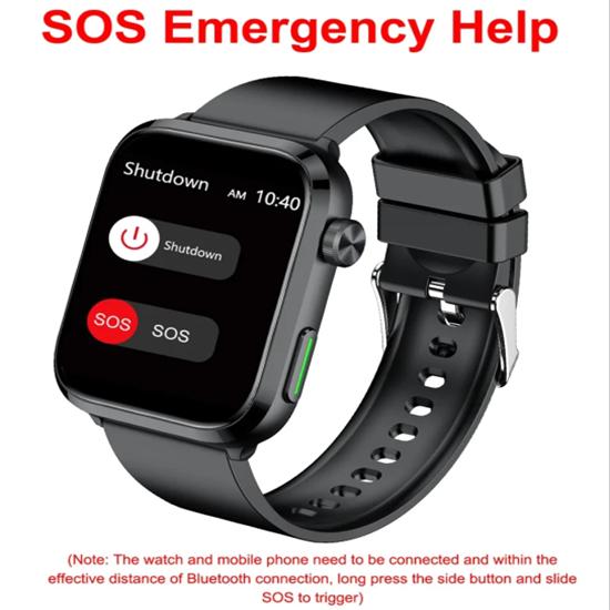 SACOSDING Bluetooth Call Смарт-часы Артериальное давление Кислород в крови Мониторинг сна Дистанционный уход за семьей и другом Спортивные умные часы для мужчин