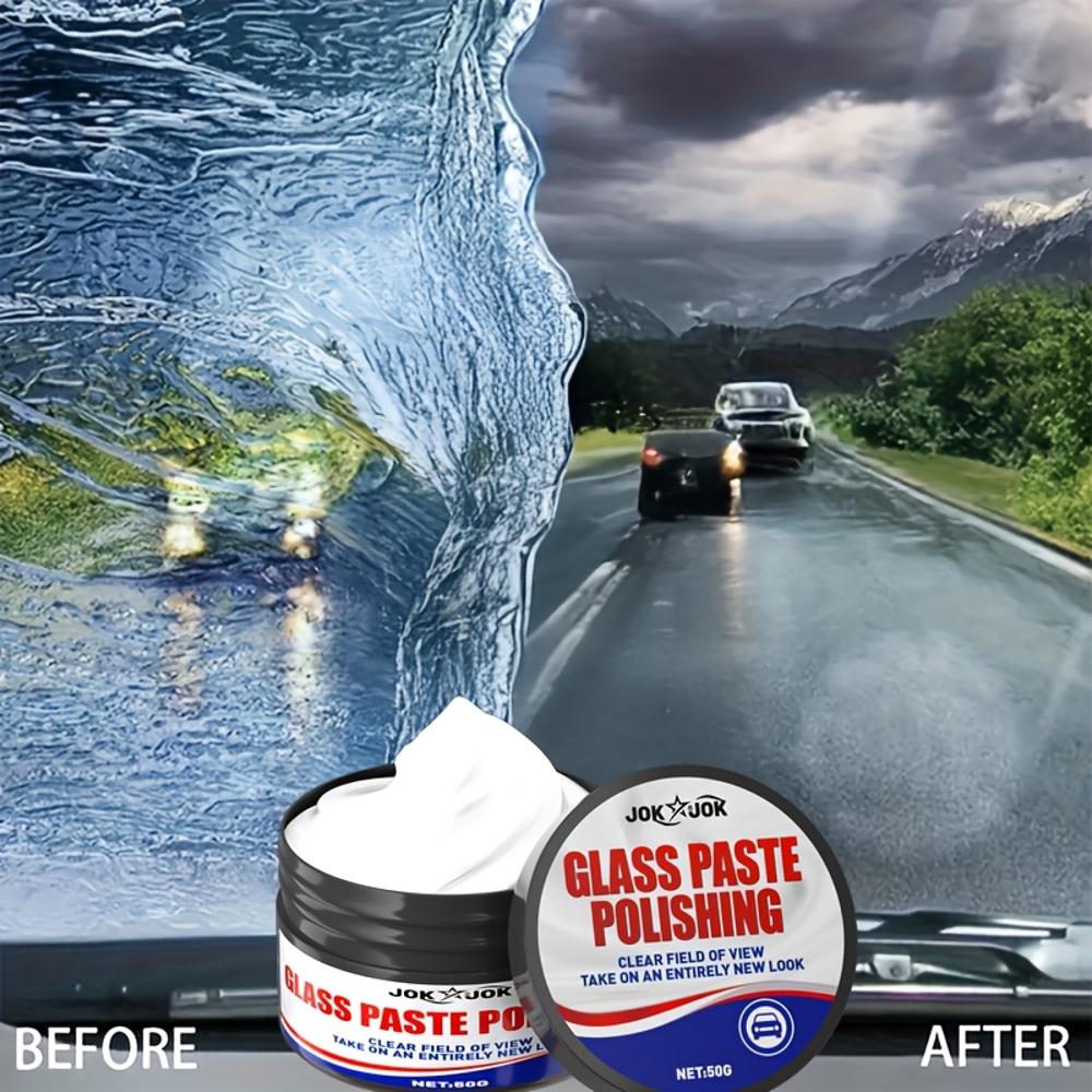 Крем для полировки автомобиля, Восстановитель лобового стекла и зеркала заднего вида, Удаляет мелкие царапины для большей прозрачности. Подходит для Wi