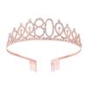 Birthday Party Crown Headband Rhinestone Crown Hair Accessories First Year Number Birthday Cake Ornaments Alloy Headband