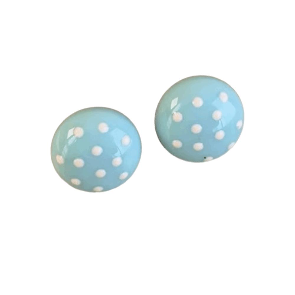 Zinc Zinc Alloy Round Stud Earrings Temperament Jewelry Gift Vintage Polka Dot Earrings Banquet